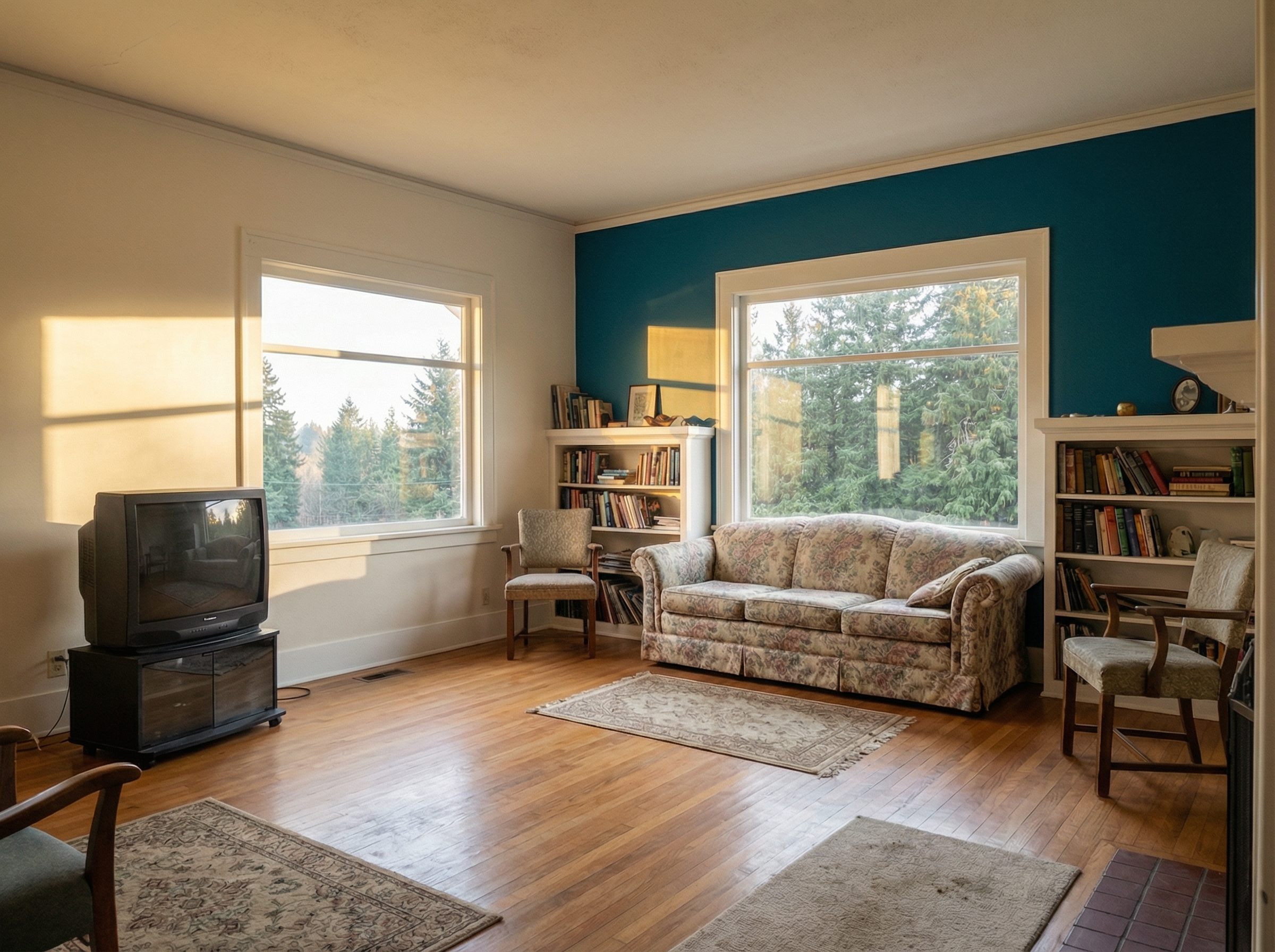 Living Room Accent Wall after painting